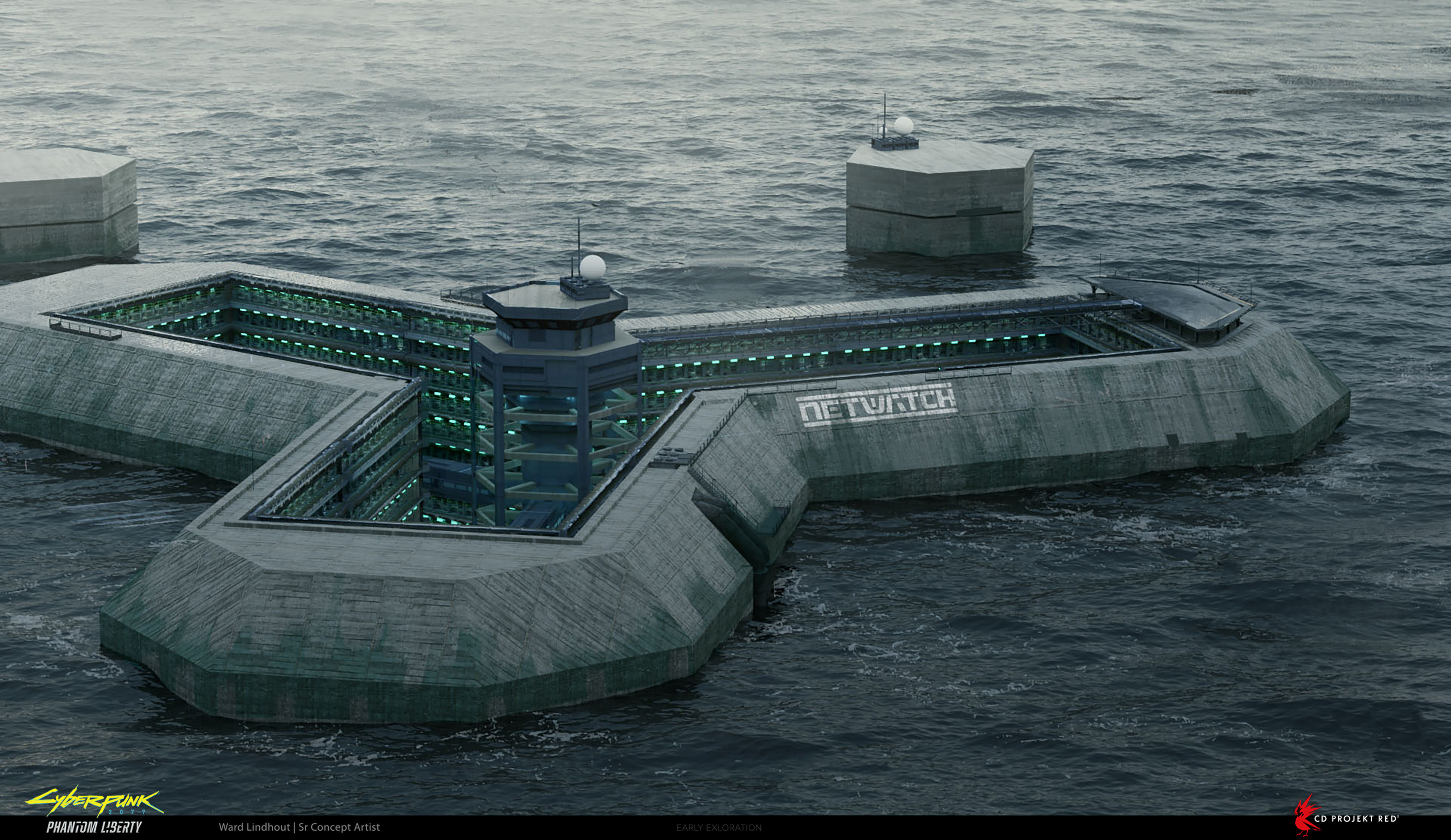 В Cyberpunk 2077 Phantom Liberty могла появиться подводная тюрьма, художник игры поделился концептом локации